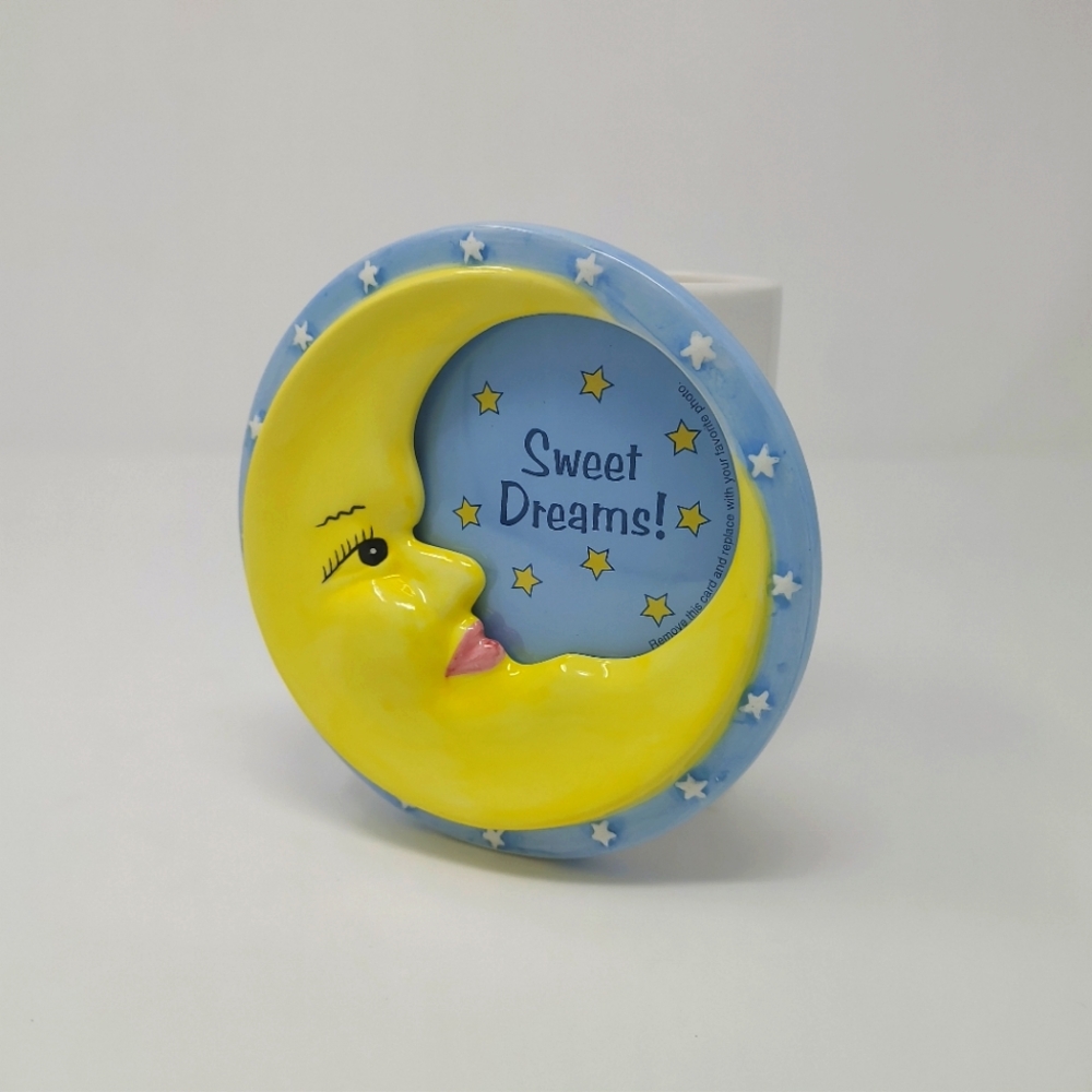 Sweet Dreams Crescent Moon Pencil Cup / Photo Frame